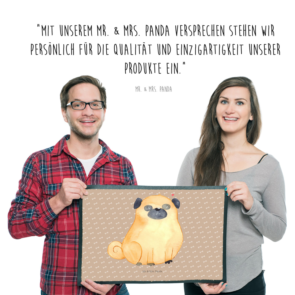 Fußmatte Mops Mops, Hund, Liebe, Hundeliebe,  Türvorleger, Schmutzmatte, Fußabtreter, Matte, Schmutzfänger, Fußabstreifer, Schmutzfangmatte, Türmatte, Motivfußmatte,  Haustürmatte, Vorleger  Hund, Hundemotiv, Haustier, Hunderasse, Tierliebhaber, Hundebesitzer, Sprüche