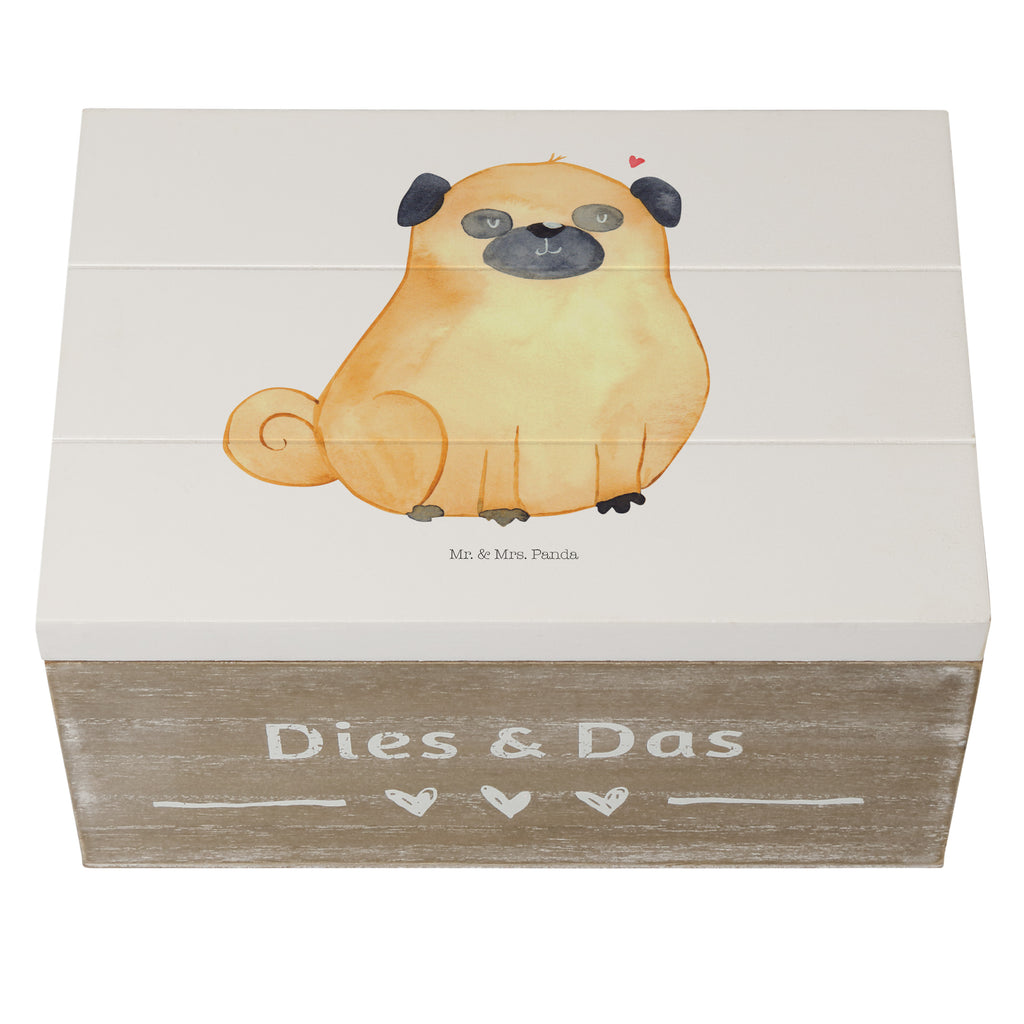 Holzkiste Mops Holzkiste, Kiste, Schatzkiste, Truhe, Schatulle, XXL, Erinnerungsbox, Erinnerungskiste, Dekokiste, Aufbewahrungsbox, Hund, Hundemotiv, Haustier, Hunderasse, Tierliebhaber, Hundebesitzer, Sprüche, Mops, Liebe, Hundeliebe