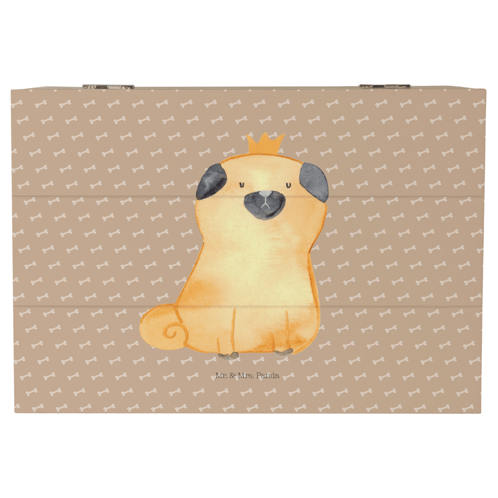 Holzkiste Mops Krone Holzkiste, Kiste, Schatzkiste, Truhe, Schatulle, XXL, Erinnerungsbox, Erinnerungskiste, Dekokiste, Aufbewahrungsbox, Hund, Hundemotiv, Haustier, Hunderasse, Tierliebhaber, Hundebesitzer, Sprüche, Mops, allergisch, kinderlos, Hausregel, Hundebesitzer. Spruch, lustig