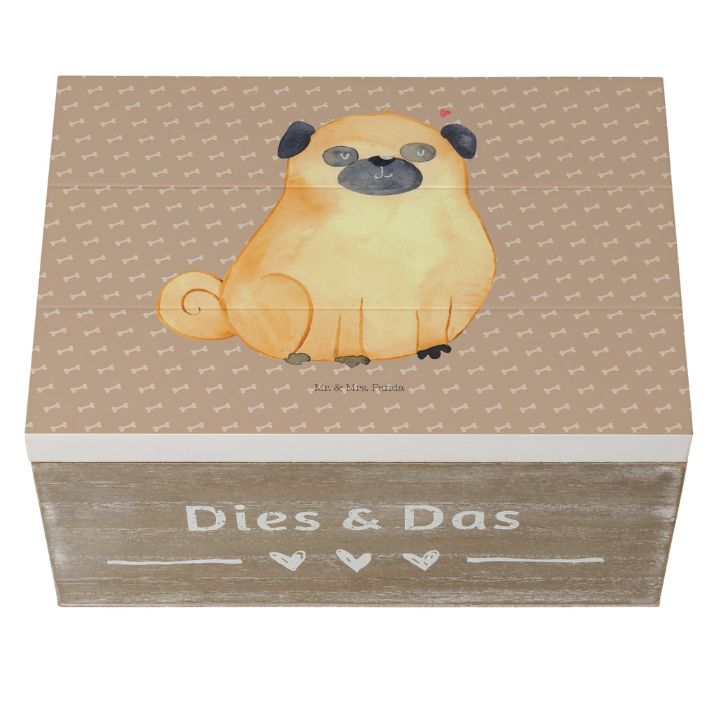 Holzkiste Mops Holzkiste, Kiste, Schatzkiste, Truhe, Schatulle, XXL, Erinnerungsbox, Erinnerungskiste, Dekokiste, Aufbewahrungsbox, Hund, Hundemotiv, Haustier, Hunderasse, Tierliebhaber, Hundebesitzer, Sprüche, Mops, Liebe, Hundeliebe