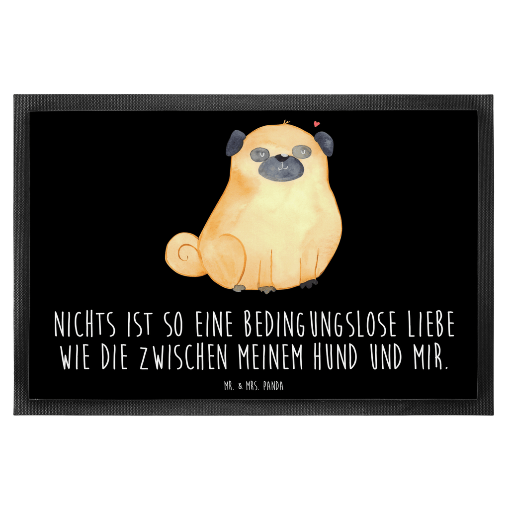 Fußmatte Mops Mops, Hund, Liebe, Hundeliebe,  Türvorleger, Schmutzmatte, Fußabtreter, Matte, Schmutzfänger, Fußabstreifer, Schmutzfangmatte, Türmatte, Motivfußmatte,  Haustürmatte, Vorleger  Hund, Hundemotiv, Haustier, Hunderasse, Tierliebhaber, Hundebesitzer, Sprüche