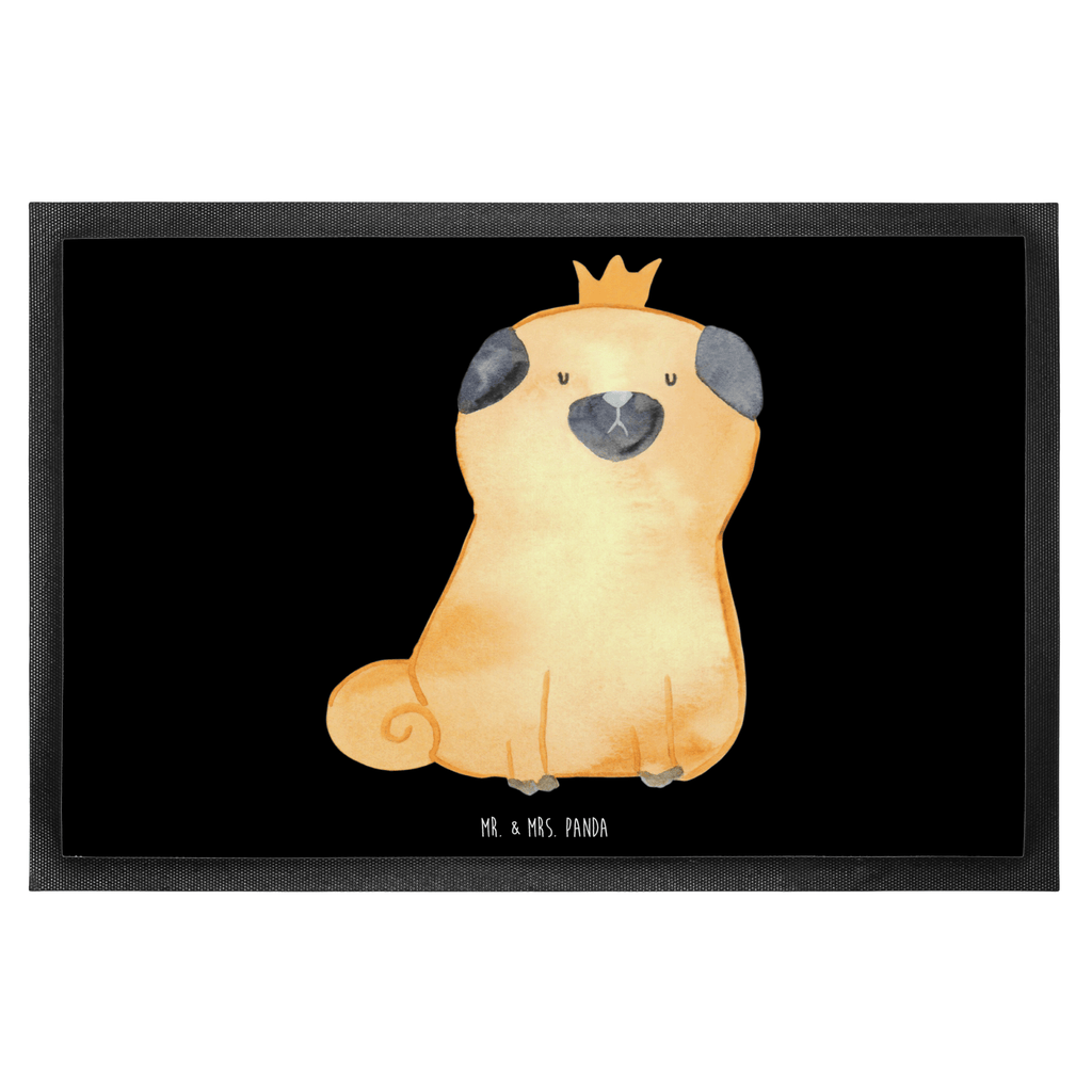 Fußmatte Mops Krone Mops, Hund, allergisch, kinderlos, Hausregel, Hundebesitzer. Spruch, lustig Türvorleger, Schmutzmatte, Fußabtreter, Matte, Schmutzfänger, Fußabstreifer, Schmutzfangmatte, Türmatte, Motivfußmatte,  Haustürmatte, Vorleger  Hund, Hundemotiv, Haustier, Hunderasse, Tierliebhaber, Hundebesitzer, Sprüche