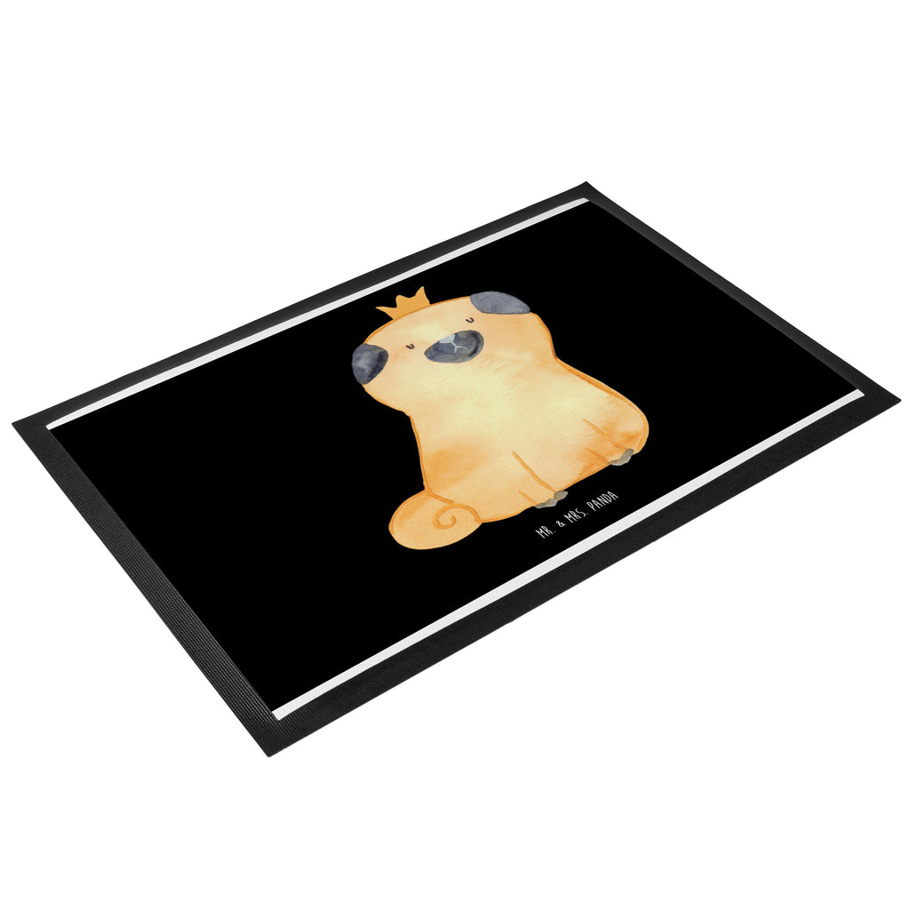 Fußmatte Mops Krone Mops, Hund, allergisch, kinderlos, Hausregel, Hundebesitzer. Spruch, lustig Türvorleger, Schmutzmatte, Fußabtreter, Matte, Schmutzfänger, Fußabstreifer, Schmutzfangmatte, Türmatte, Motivfußmatte,  Haustürmatte, Vorleger  Hund, Hundemotiv, Haustier, Hunderasse, Tierliebhaber, Hundebesitzer, Sprüche