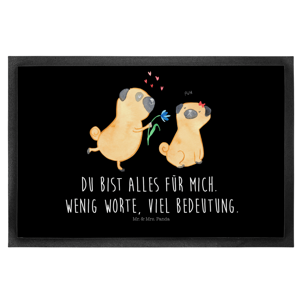 Fußmatte Mops verliebt  	Mops, Möpse, Hund, Hundeliebe, verliebt, Liebe, Liebesspruch. Verlobt, Geschenk Freund, Partner Türvorleger, Schmutzmatte, Fußabtreter, Matte, Schmutzfänger, Fußabstreifer, Schmutzfangmatte, Türmatte, Motivfußmatte,  Haustürmatte, Vorleger  Hund, Hundemotiv, Haustier, Hunderasse, Tierliebhaber, Hundebesitzer, Sprüche