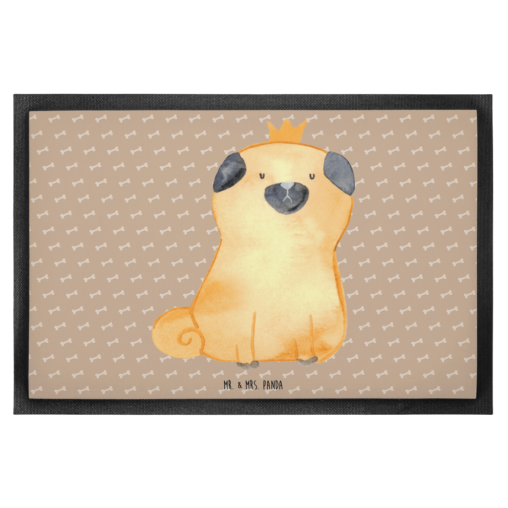 Fußmatte Mops Krone Mops, Hund, allergisch, kinderlos, Hausregel, Hundebesitzer. Spruch, lustig Türvorleger, Schmutzmatte, Fußabtreter, Matte, Schmutzfänger, Fußabstreifer, Schmutzfangmatte, Türmatte, Motivfußmatte,  Haustürmatte, Vorleger  Hund, Hundemotiv, Haustier, Hunderasse, Tierliebhaber, Hundebesitzer, Sprüche