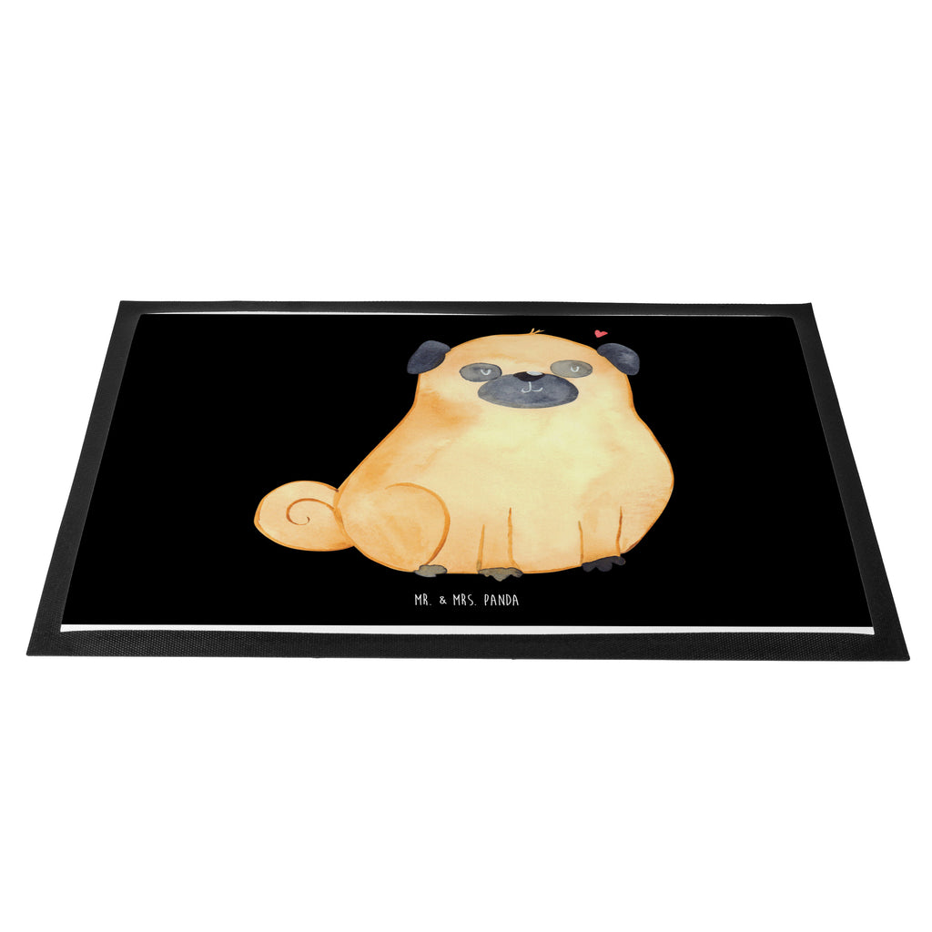 Fußmatte Mops Mops, Hund, Liebe, Hundeliebe,  Türvorleger, Schmutzmatte, Fußabtreter, Matte, Schmutzfänger, Fußabstreifer, Schmutzfangmatte, Türmatte, Motivfußmatte,  Haustürmatte, Vorleger  Hund, Hundemotiv, Haustier, Hunderasse, Tierliebhaber, Hundebesitzer, Sprüche