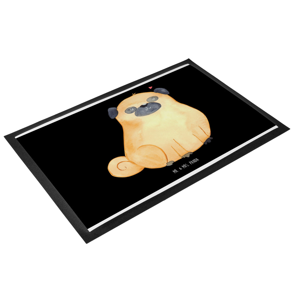 Fußmatte Mops Mops, Hund, Liebe, Hundeliebe,  Türvorleger, Schmutzmatte, Fußabtreter, Matte, Schmutzfänger, Fußabstreifer, Schmutzfangmatte, Türmatte, Motivfußmatte,  Haustürmatte, Vorleger  Hund, Hundemotiv, Haustier, Hunderasse, Tierliebhaber, Hundebesitzer, Sprüche