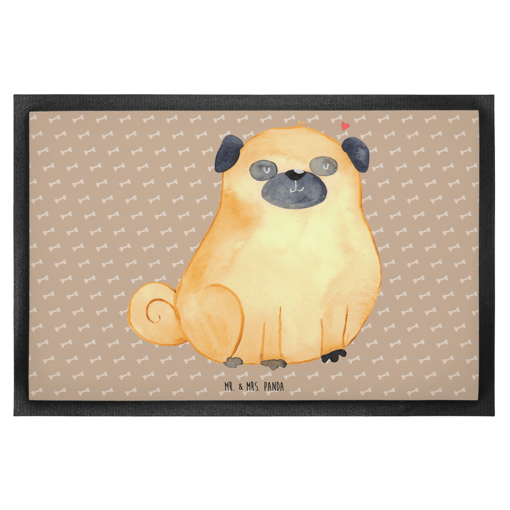 Fußmatte Mops Mops, Hund, Liebe, Hundeliebe,  Türvorleger, Schmutzmatte, Fußabtreter, Matte, Schmutzfänger, Fußabstreifer, Schmutzfangmatte, Türmatte, Motivfußmatte,  Haustürmatte, Vorleger  Hund, Hundemotiv, Haustier, Hunderasse, Tierliebhaber, Hundebesitzer, Sprüche