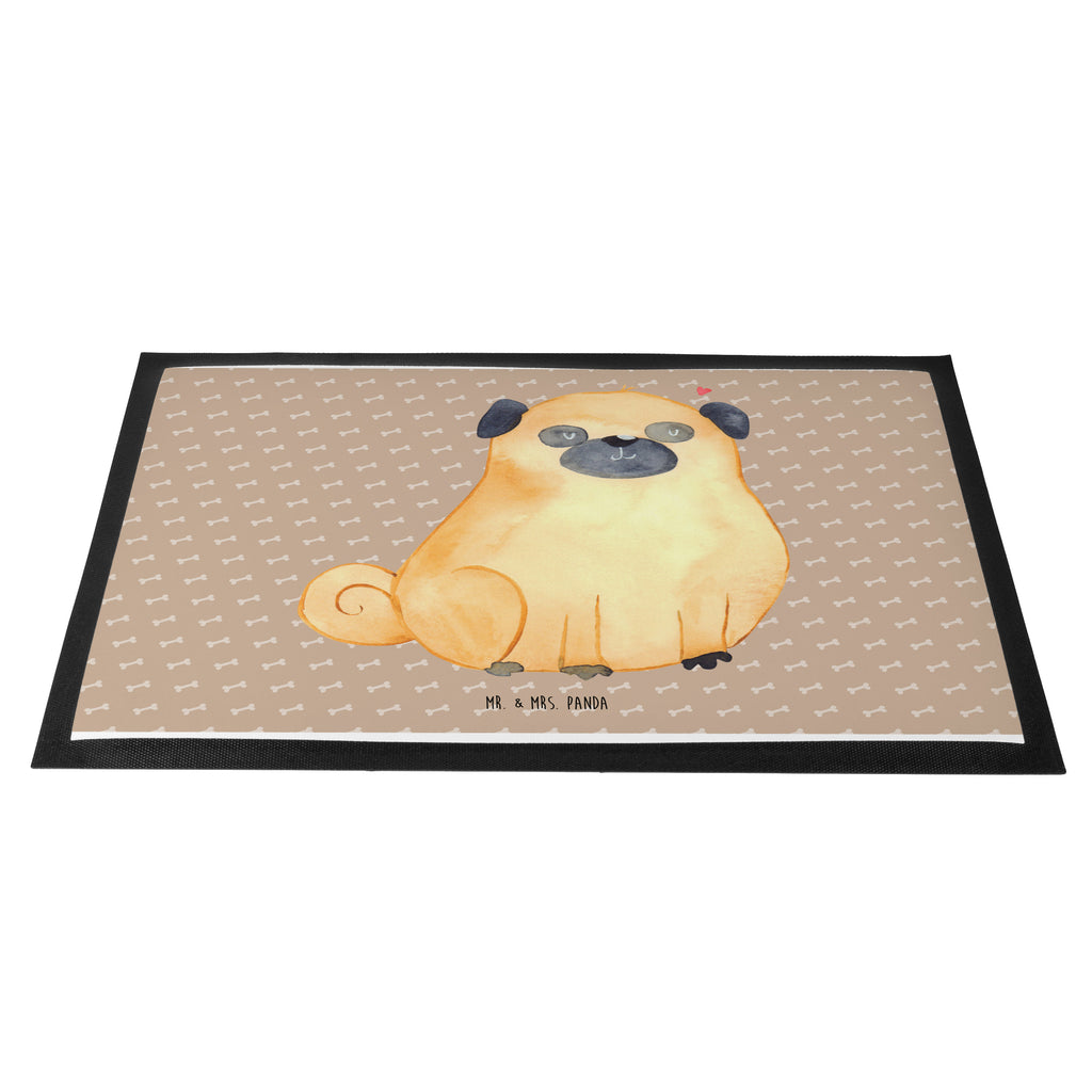 Fußmatte Mops Mops, Hund, Liebe, Hundeliebe,  Türvorleger, Schmutzmatte, Fußabtreter, Matte, Schmutzfänger, Fußabstreifer, Schmutzfangmatte, Türmatte, Motivfußmatte,  Haustürmatte, Vorleger  Hund, Hundemotiv, Haustier, Hunderasse, Tierliebhaber, Hundebesitzer, Sprüche