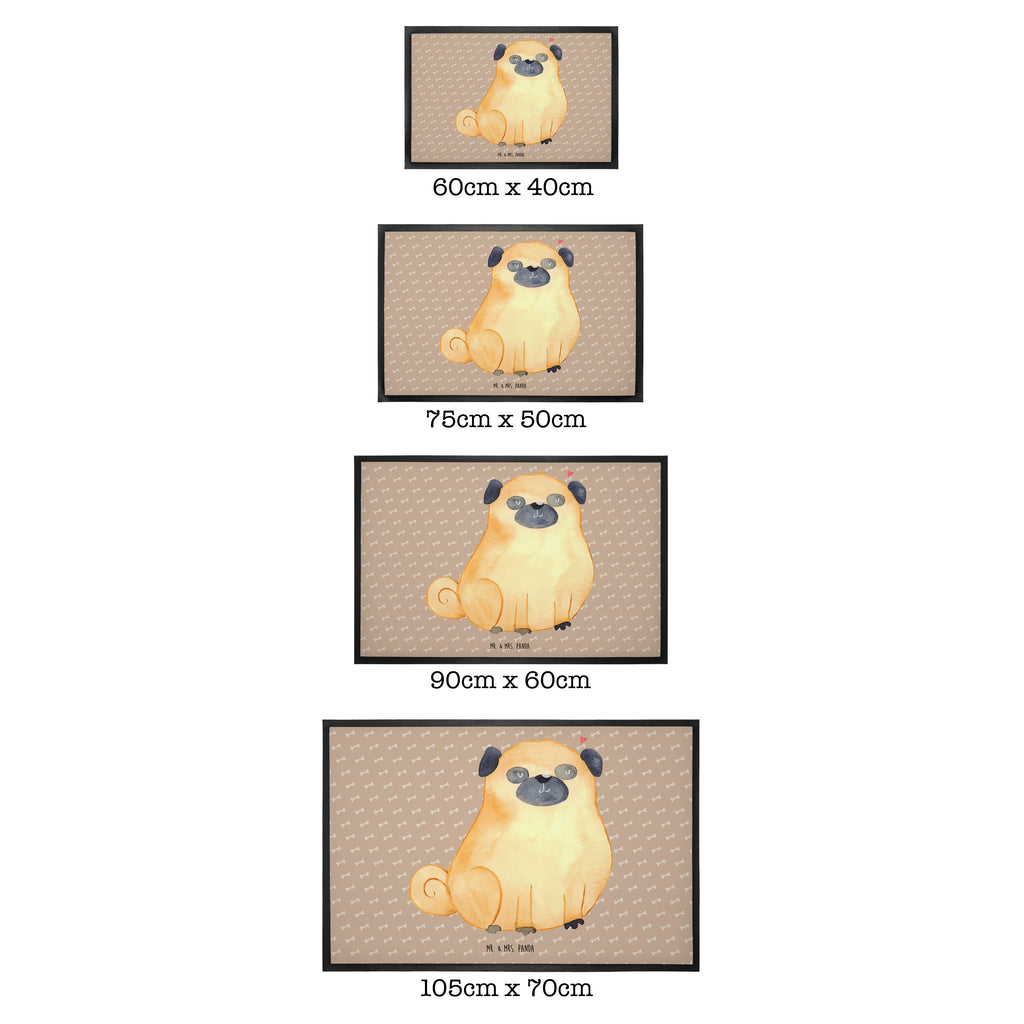 Fußmatte Mops Mops, Hund, Liebe, Hundeliebe,  Türvorleger, Schmutzmatte, Fußabtreter, Matte, Schmutzfänger, Fußabstreifer, Schmutzfangmatte, Türmatte, Motivfußmatte,  Haustürmatte, Vorleger  Hund, Hundemotiv, Haustier, Hunderasse, Tierliebhaber, Hundebesitzer, Sprüche