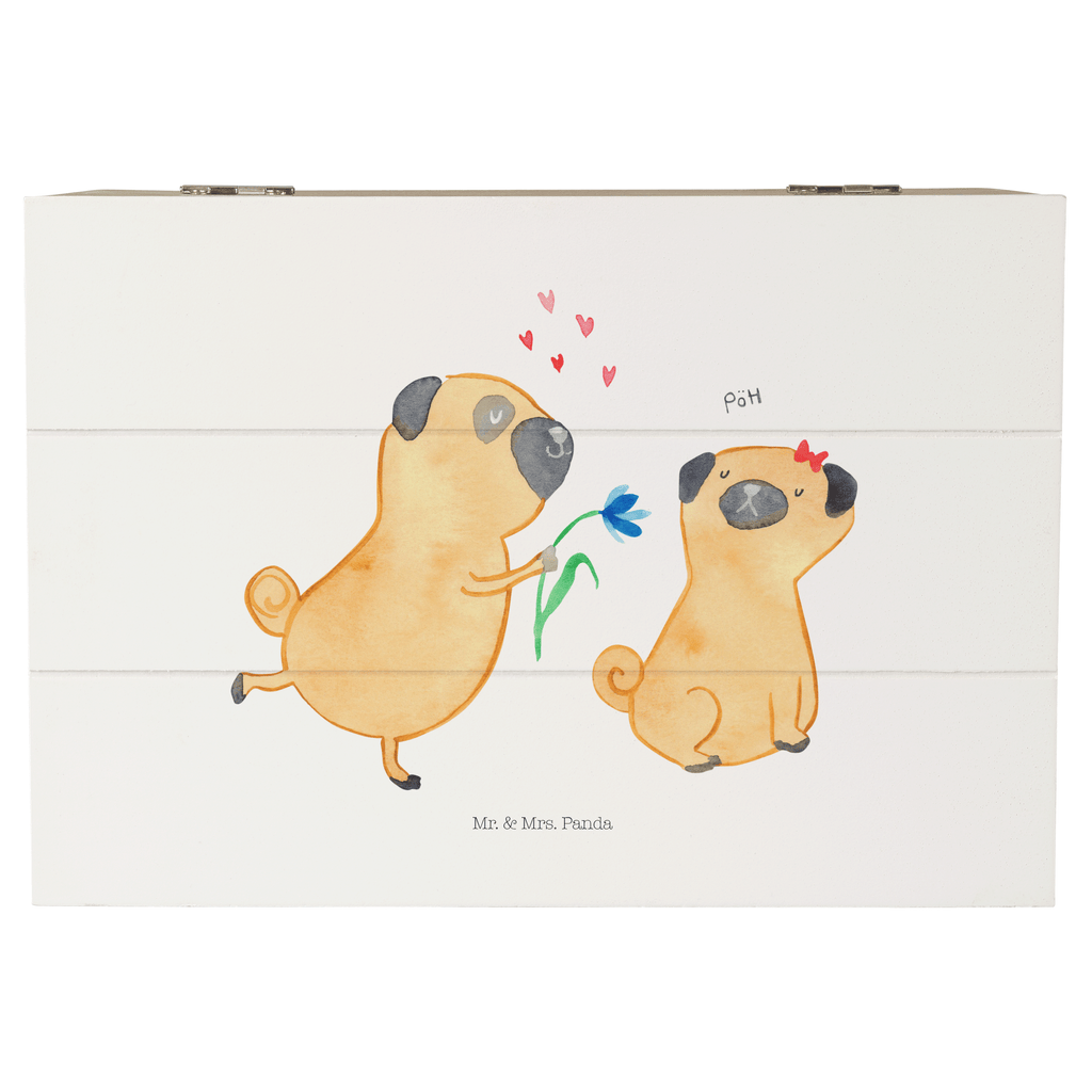 Holzkiste Mops verliebt Holzkiste, Kiste, Schatzkiste, Truhe, Schatulle, XXL, Erinnerungsbox, Erinnerungskiste, Dekokiste, Aufbewahrungsbox, Hund, Hundemotiv, Haustier, Hunderasse, Tierliebhaber, Hundebesitzer, Sprüche, Mops, Möpse, Hundeliebe, verliebt, Liebe, Liebesspruch. Verlobt, Geschenk Freund, Partner