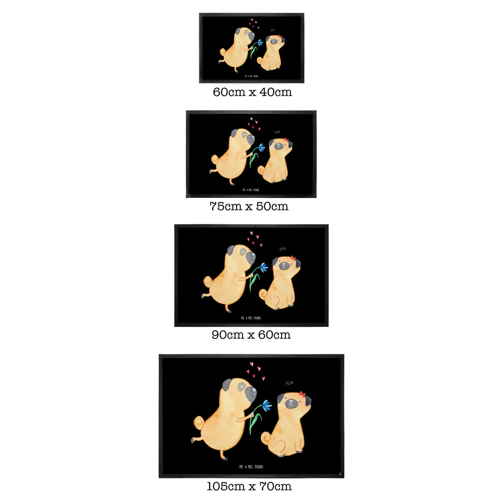 Fußmatte Mops verliebt  	Mops, Möpse, Hund, Hundeliebe, verliebt, Liebe, Liebesspruch. Verlobt, Geschenk Freund, Partner Türvorleger, Schmutzmatte, Fußabtreter, Matte, Schmutzfänger, Fußabstreifer, Schmutzfangmatte, Türmatte, Motivfußmatte,  Haustürmatte, Vorleger  Hund, Hundemotiv, Haustier, Hunderasse, Tierliebhaber, Hundebesitzer, Sprüche