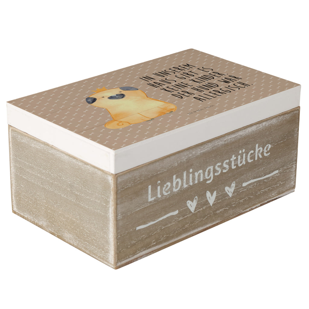 Holzkiste Mops Krone Holzkiste, Kiste, Schatzkiste, Truhe, Schatulle, XXL, Erinnerungsbox, Erinnerungskiste, Dekokiste, Aufbewahrungsbox, Hund, Hundemotiv, Haustier, Hunderasse, Tierliebhaber, Hundebesitzer, Sprüche, Mops, allergisch, kinderlos, Hausregel, Hundebesitzer. Spruch, lustig