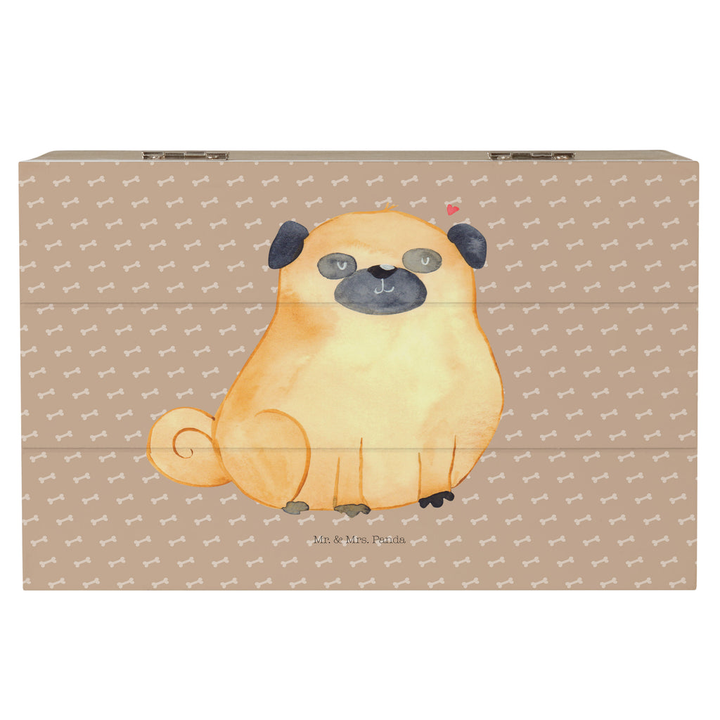 Holzkiste Mops Holzkiste, Kiste, Schatzkiste, Truhe, Schatulle, XXL, Erinnerungsbox, Erinnerungskiste, Dekokiste, Aufbewahrungsbox, Hund, Hundemotiv, Haustier, Hunderasse, Tierliebhaber, Hundebesitzer, Sprüche, Mops, Liebe, Hundeliebe