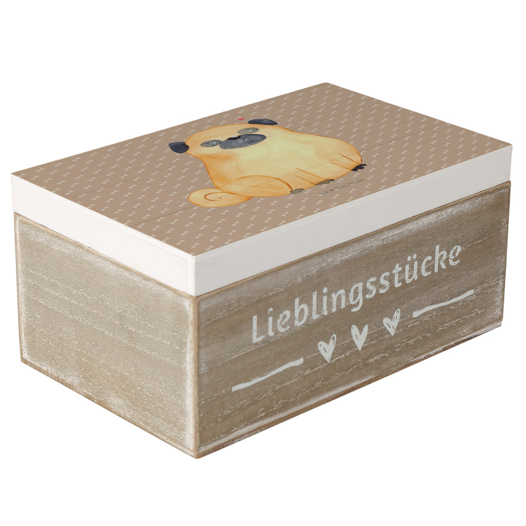 Holzkiste Mops Holzkiste, Kiste, Schatzkiste, Truhe, Schatulle, XXL, Erinnerungsbox, Erinnerungskiste, Dekokiste, Aufbewahrungsbox, Hund, Hundemotiv, Haustier, Hunderasse, Tierliebhaber, Hundebesitzer, Sprüche, Mops, Liebe, Hundeliebe