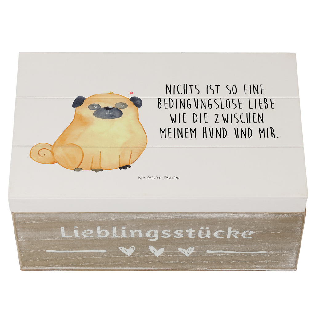 Holzkiste Mops Holzkiste, Kiste, Schatzkiste, Truhe, Schatulle, XXL, Erinnerungsbox, Erinnerungskiste, Dekokiste, Aufbewahrungsbox, Hund, Hundemotiv, Haustier, Hunderasse, Tierliebhaber, Hundebesitzer, Sprüche, Mops, Liebe, Hundeliebe