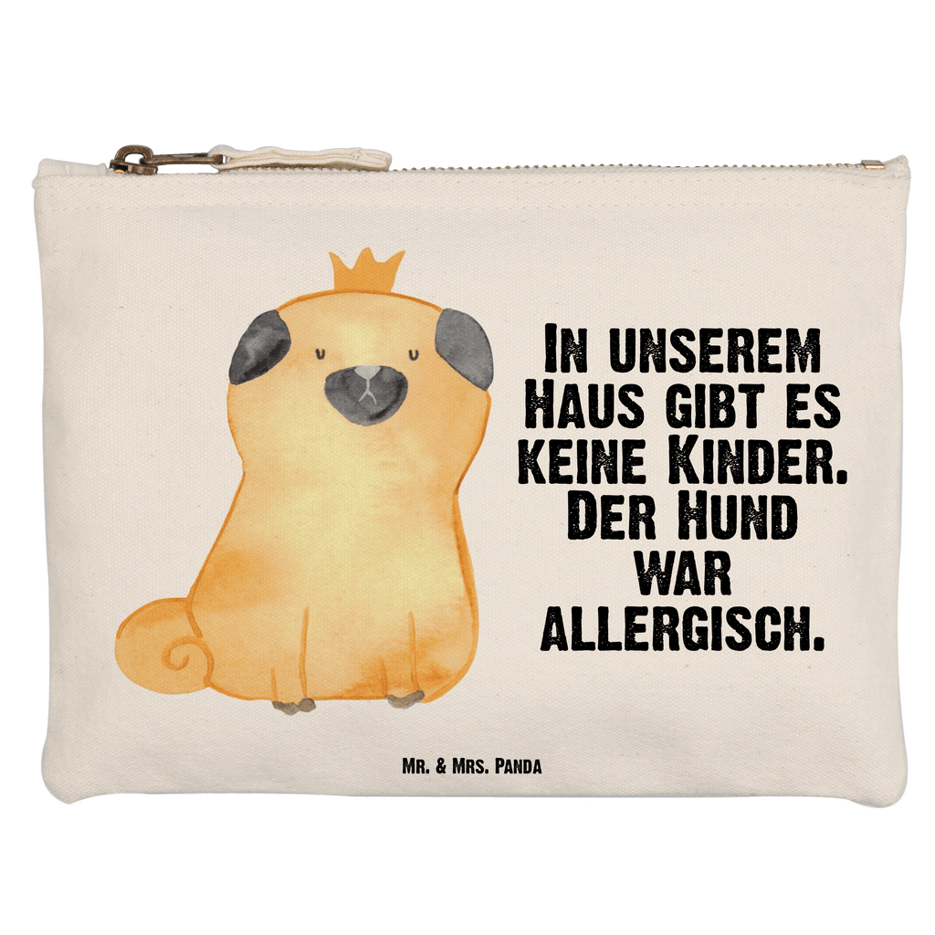 Schminktasche Mops Krone Schminktasche, Kosmetiktasche, Kosmetikbeutel, Stiftemäppchen, Etui, Federmappe, Makeup, XXL, Schminketui, Kosmetiketui, Schlamperetui, Hund, Hundemotiv, Haustier, Hunderasse, Tierliebhaber, Hundebesitzer, Sprüche, Mops, allergisch, kinderlos, Hausregel, Hundebesitzer. Spruch, lustig