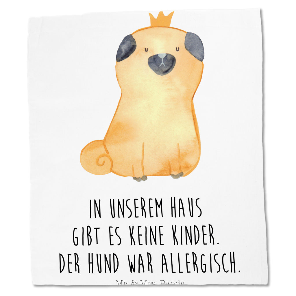 Tragetasche Mops Krone Beuteltasche, Beutel, Einkaufstasche, Jutebeutel, Stoffbeutel, Hund, Hundemotiv, Haustier, Hunderasse, Tierliebhaber, Hundebesitzer, Sprüche, Mops, allergisch, kinderlos, Hausregel, Hundebesitzer. Spruch, lustig