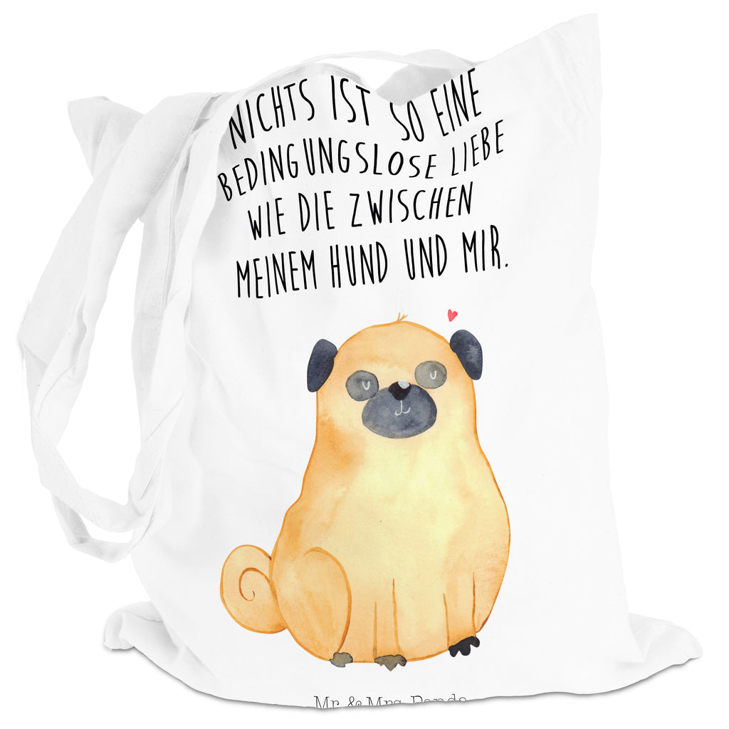 Tragetasche Mops Beuteltasche, Beutel, Einkaufstasche, Jutebeutel, Stoffbeutel, Hund, Hundemotiv, Haustier, Hunderasse, Tierliebhaber, Hundebesitzer, Sprüche, Mops, Liebe, Hundeliebe