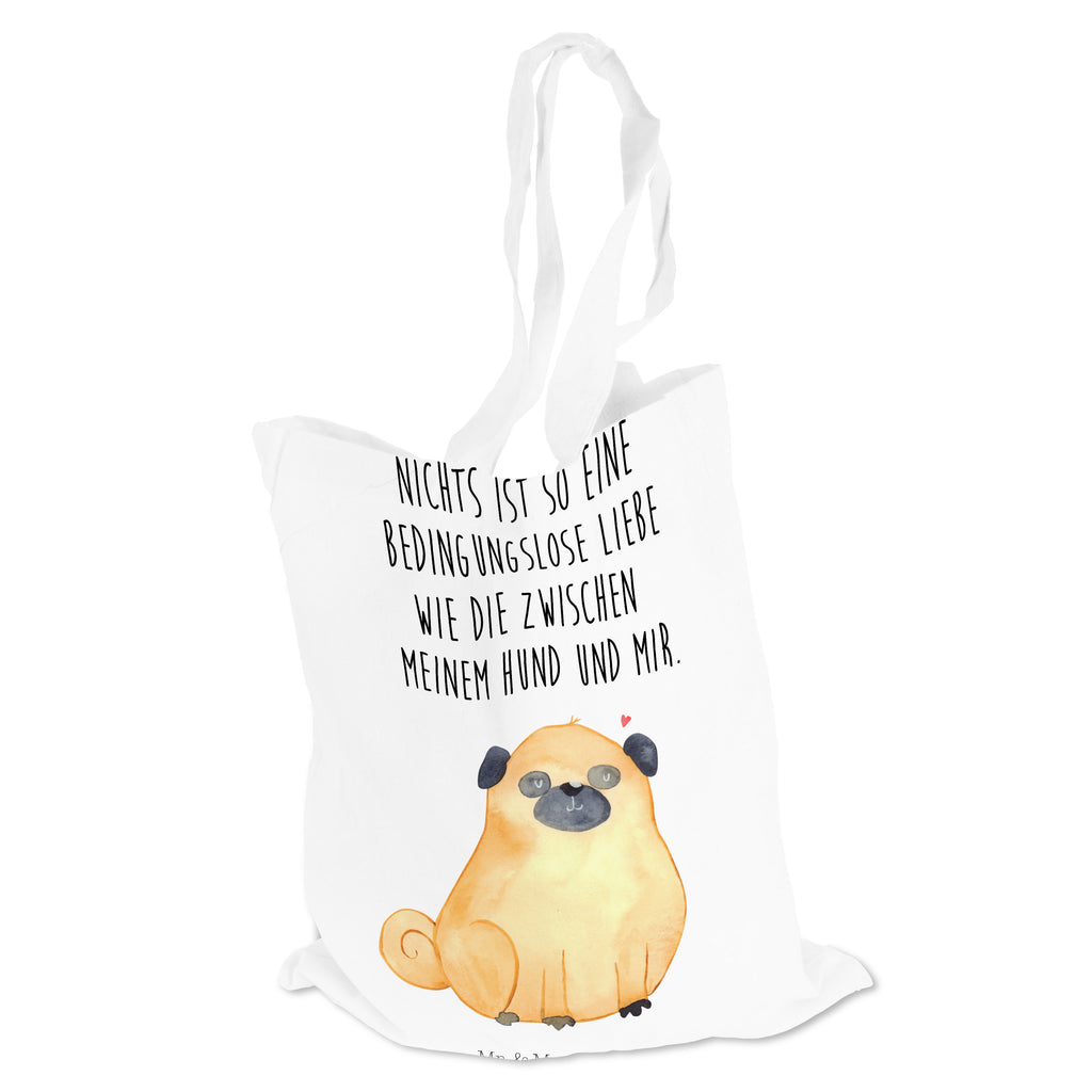 Tragetasche Mops Beuteltasche, Beutel, Einkaufstasche, Jutebeutel, Stoffbeutel, Hund, Hundemotiv, Haustier, Hunderasse, Tierliebhaber, Hundebesitzer, Sprüche, Mops, Liebe, Hundeliebe