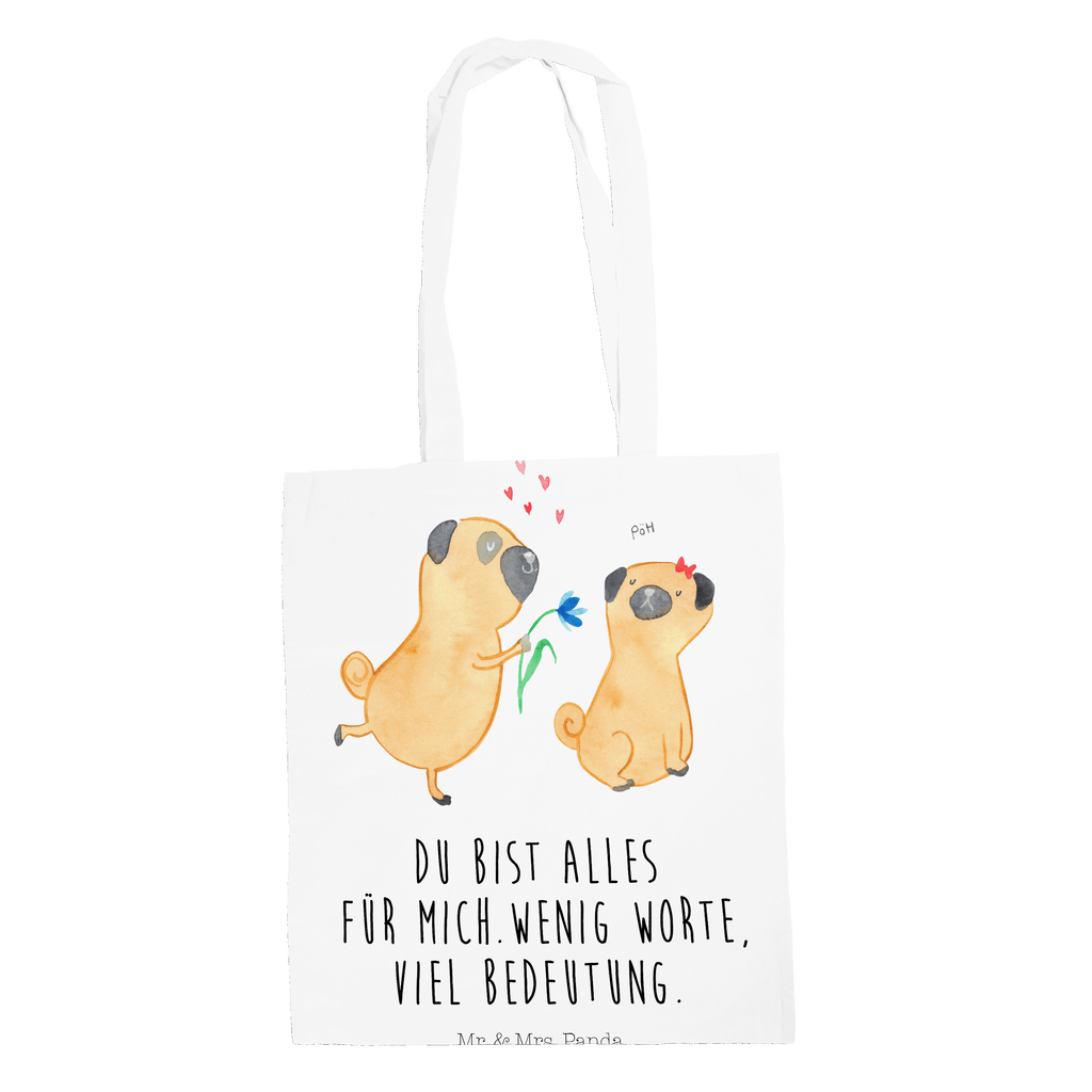 Tragetasche Mops verliebt Beuteltasche, Beutel, Einkaufstasche, Jutebeutel, Stoffbeutel, Hund, Hundemotiv, Haustier, Hunderasse, Tierliebhaber, Hundebesitzer, Sprüche, Mops, Möpse, Hundeliebe, verliebt, Liebe, Liebesspruch. Verlobt, Geschenk Freund, Partner