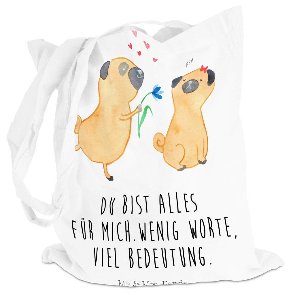 Tragetasche Mops verliebt Beuteltasche, Beutel, Einkaufstasche, Jutebeutel, Stoffbeutel, Hund, Hundemotiv, Haustier, Hunderasse, Tierliebhaber, Hundebesitzer, Sprüche, Mops, Möpse, Hundeliebe, verliebt, Liebe, Liebesspruch. Verlobt, Geschenk Freund, Partner