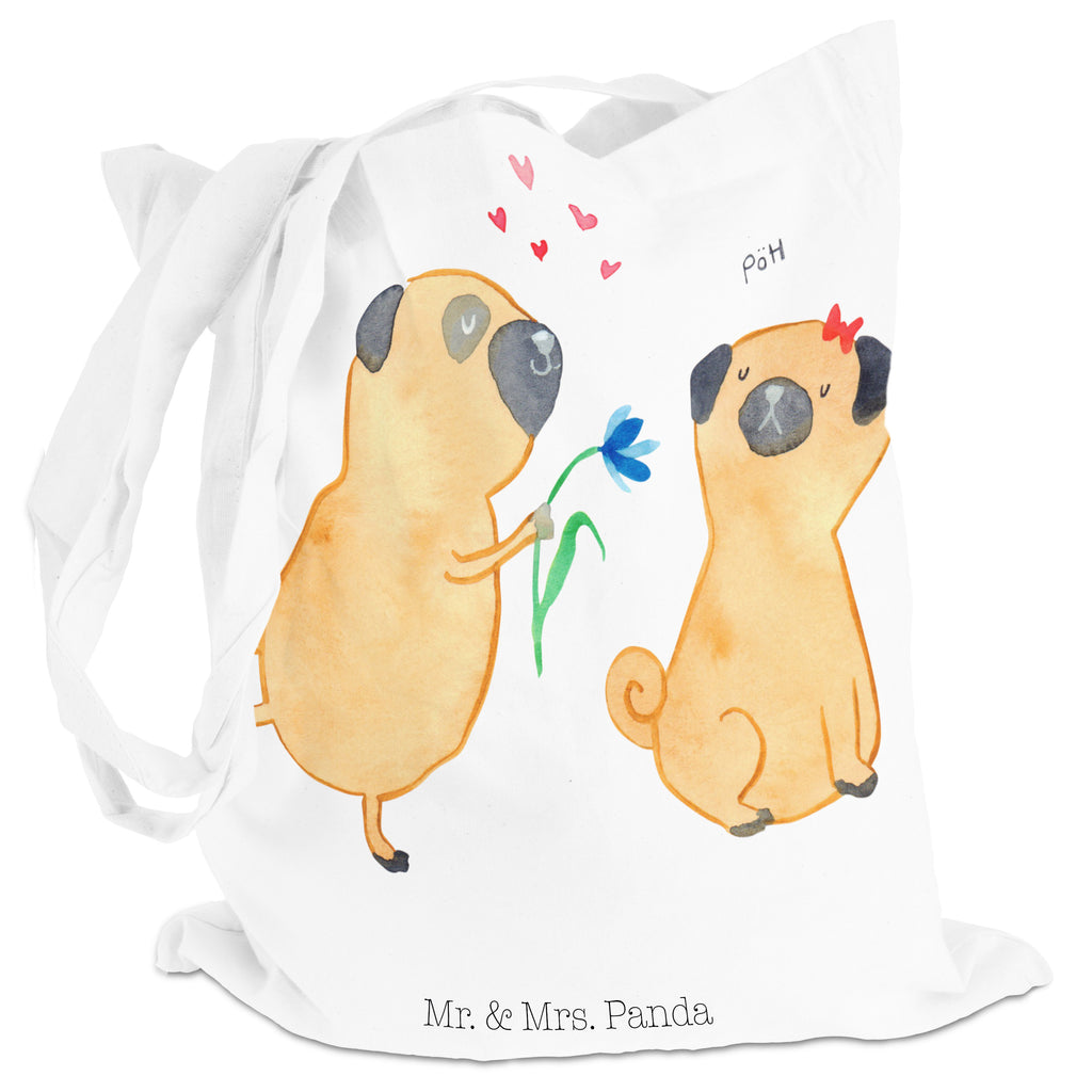 Tragetasche Mops verliebt Beuteltasche, Beutel, Einkaufstasche, Jutebeutel, Stoffbeutel, Hund, Hundemotiv, Haustier, Hunderasse, Tierliebhaber, Hundebesitzer, Sprüche, Mops, Möpse, Hundeliebe, verliebt, Liebe, Liebesspruch. Verlobt, Geschenk Freund, Partner