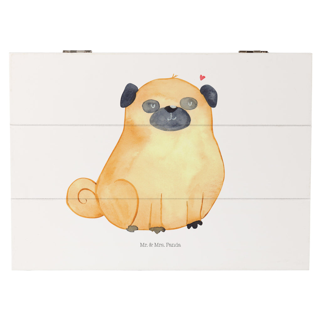 Holzkiste Mops Holzkiste, Kiste, Schatzkiste, Truhe, Schatulle, XXL, Erinnerungsbox, Erinnerungskiste, Dekokiste, Aufbewahrungsbox, Hund, Hundemotiv, Haustier, Hunderasse, Tierliebhaber, Hundebesitzer, Sprüche, Mops, Liebe, Hundeliebe
