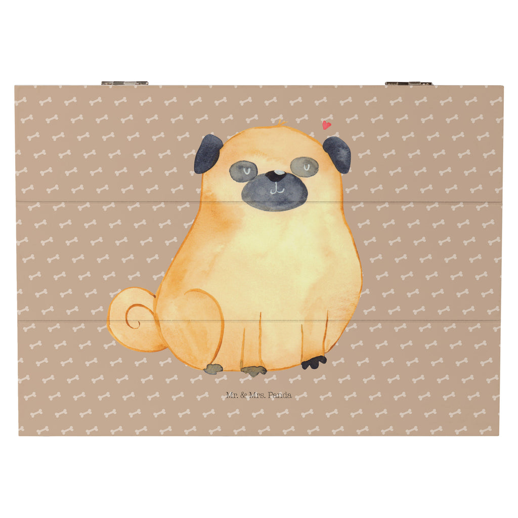 Holzkiste Mops Holzkiste, Kiste, Schatzkiste, Truhe, Schatulle, XXL, Erinnerungsbox, Erinnerungskiste, Dekokiste, Aufbewahrungsbox, Hund, Hundemotiv, Haustier, Hunderasse, Tierliebhaber, Hundebesitzer, Sprüche, Mops, Liebe, Hundeliebe
