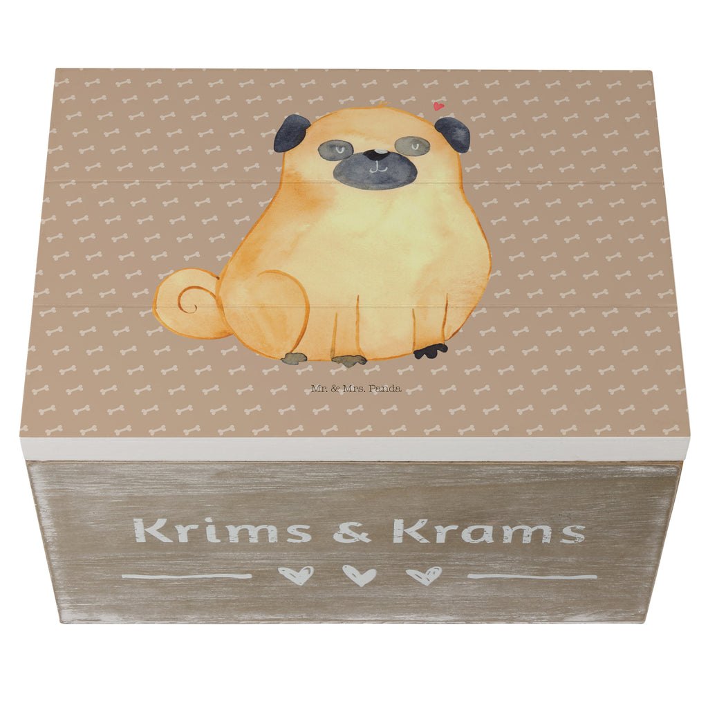 Holzkiste Mops Holzkiste, Kiste, Schatzkiste, Truhe, Schatulle, XXL, Erinnerungsbox, Erinnerungskiste, Dekokiste, Aufbewahrungsbox, Hund, Hundemotiv, Haustier, Hunderasse, Tierliebhaber, Hundebesitzer, Sprüche, Mops, Liebe, Hundeliebe