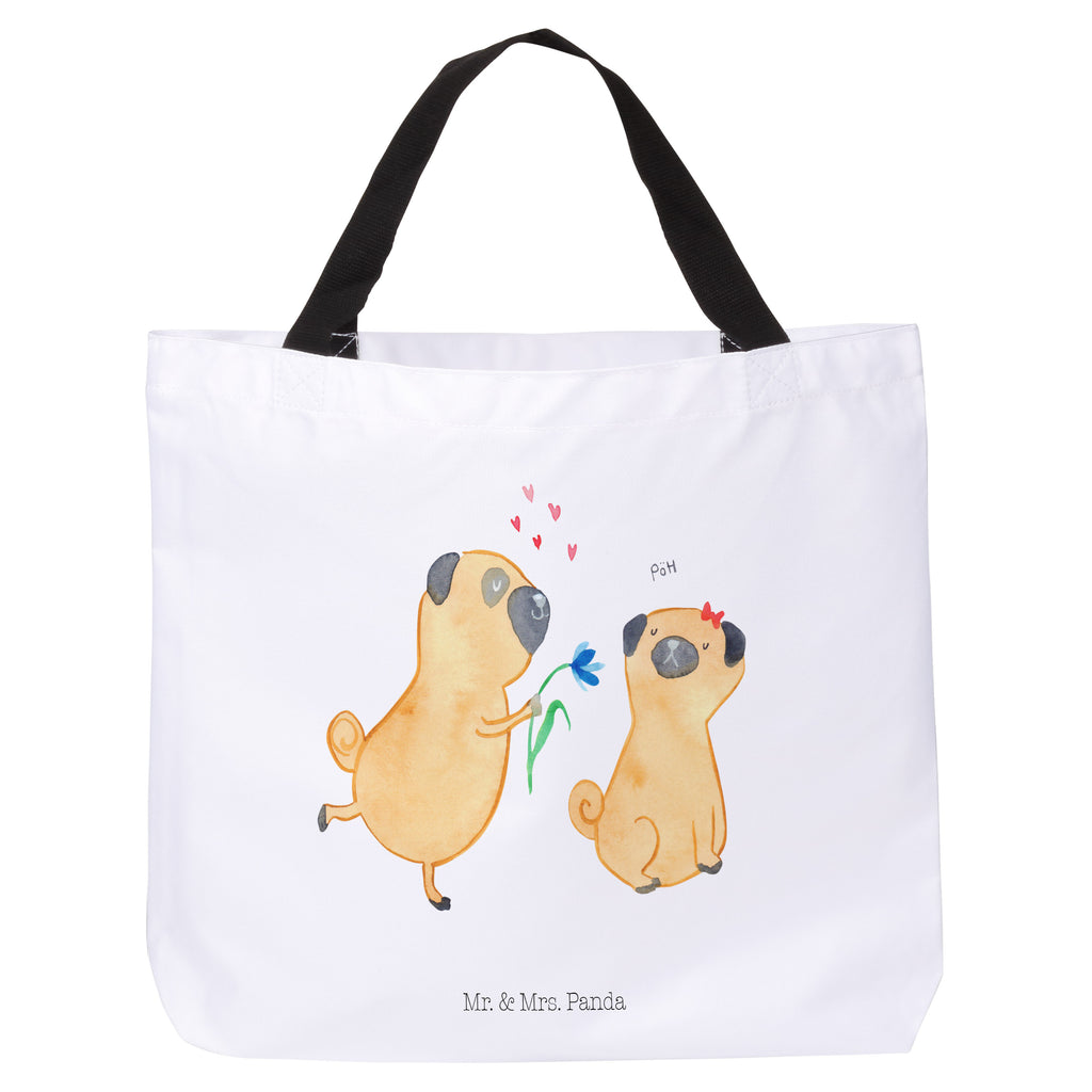 Shopper Mops verliebt Beutel, Einkaufstasche, Tasche, Strandtasche, Einkaufsbeutel, Shopper, Schultasche, Freizeittasche, Tragebeutel, Schulbeutel, Alltagstasche, Hund, Hundemotiv, Haustier, Hunderasse, Tierliebhaber, Hundebesitzer, Sprüche, Mops, Möpse, Hundeliebe, verliebt, Liebe, Liebesspruch. Verlobt, Geschenk Freund, Partner