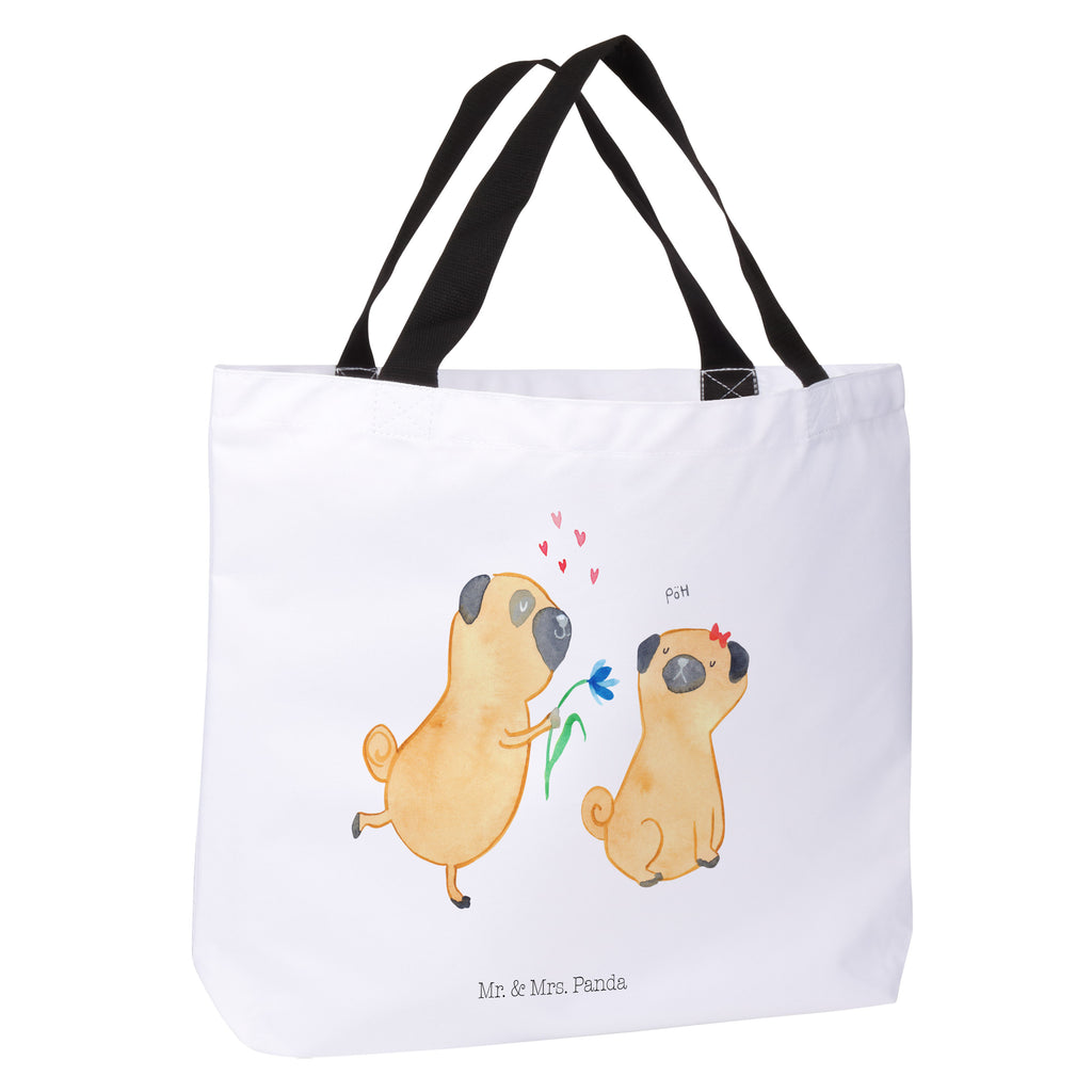 Shopper Mops verliebt Beutel, Einkaufstasche, Tasche, Strandtasche, Einkaufsbeutel, Shopper, Schultasche, Freizeittasche, Tragebeutel, Schulbeutel, Alltagstasche, Hund, Hundemotiv, Haustier, Hunderasse, Tierliebhaber, Hundebesitzer, Sprüche, Mops, Möpse, Hundeliebe, verliebt, Liebe, Liebesspruch. Verlobt, Geschenk Freund, Partner