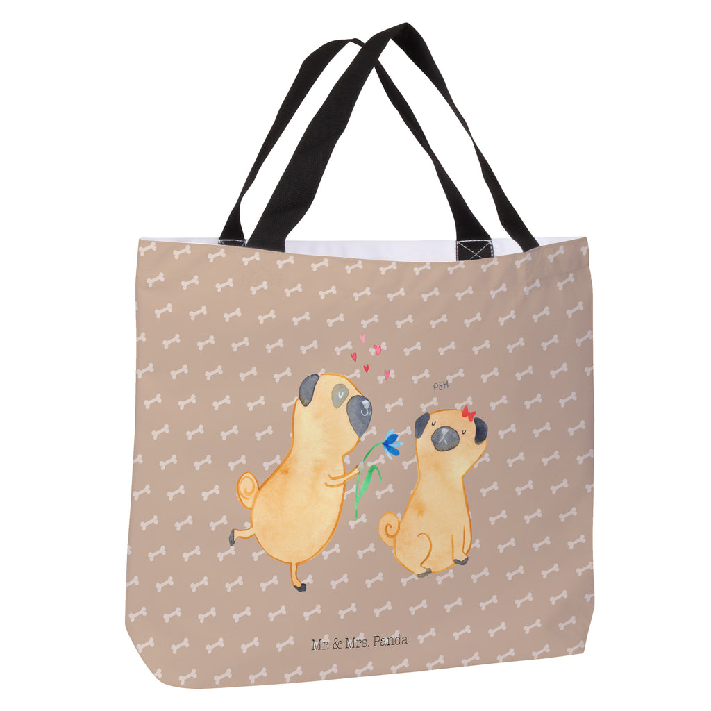 Shopper Mops verliebt Beutel, Einkaufstasche, Tasche, Strandtasche, Einkaufsbeutel, Shopper, Schultasche, Freizeittasche, Tragebeutel, Schulbeutel, Alltagstasche, Hund, Hundemotiv, Haustier, Hunderasse, Tierliebhaber, Hundebesitzer, Sprüche, Mops, Möpse, Hundeliebe, verliebt, Liebe, Liebesspruch. Verlobt, Geschenk Freund, Partner