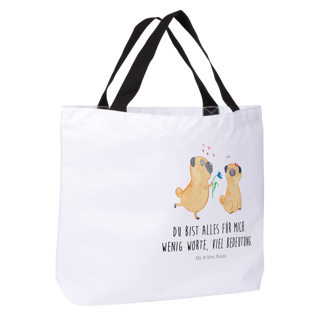 Shopper Mops verliebt Beutel, Einkaufstasche, Tasche, Strandtasche, Einkaufsbeutel, Shopper, Schultasche, Freizeittasche, Tragebeutel, Schulbeutel, Alltagstasche, Hund, Hundemotiv, Haustier, Hunderasse, Tierliebhaber, Hundebesitzer, Sprüche, Mops, Möpse, Hundeliebe, verliebt, Liebe, Liebesspruch. Verlobt, Geschenk Freund, Partner