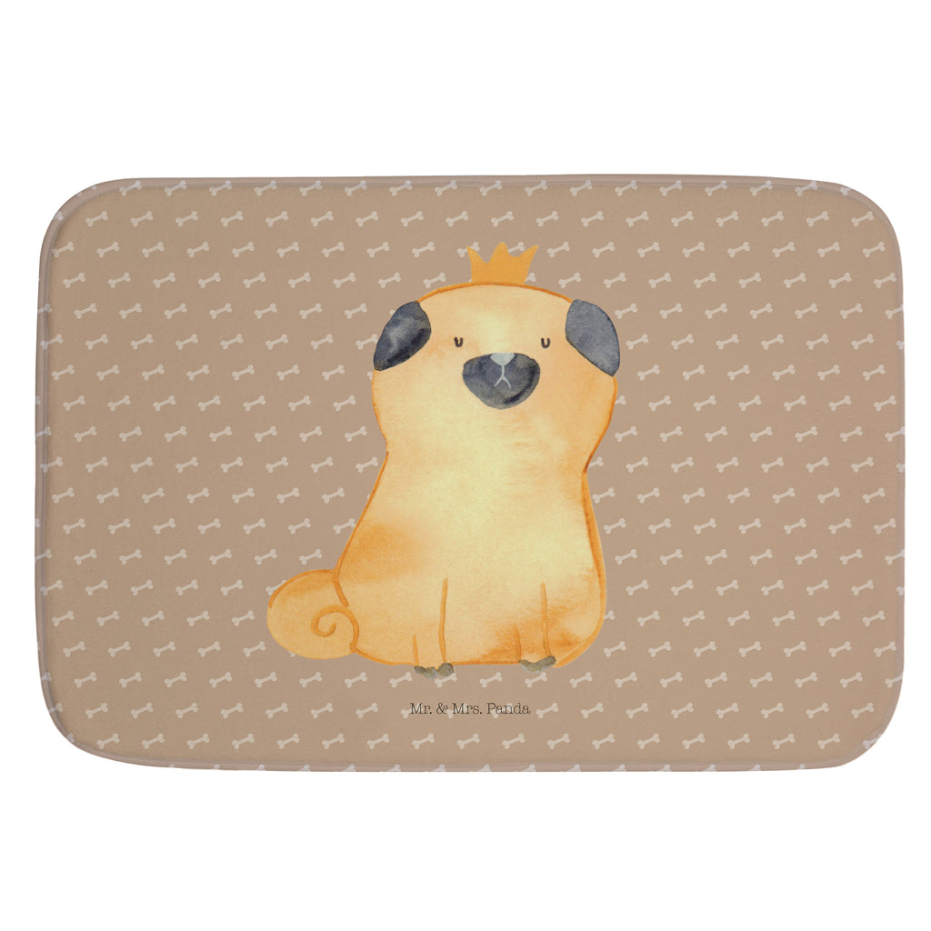 Badvorleger Mops Krone Badematte, Badteppich, Duschvorleger, Badezimmerteppich, Badezimmermatte, Badvorleger, Duschmatte, Duschteppich, Hund, Hundemotiv, Haustier, Hunderasse, Tierliebhaber, Hundebesitzer, Sprüche, Mops, allergisch, kinderlos, Hausregel, Hundebesitzer. Spruch, lustig