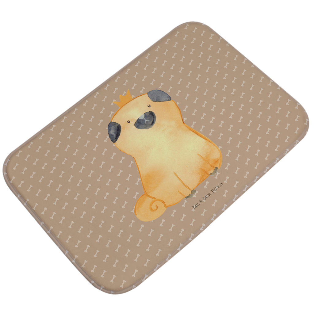 Badvorleger Mops Krone Badematte, Badteppich, Duschvorleger, Badezimmerteppich, Badezimmermatte, Badvorleger, Duschmatte, Duschteppich, Hund, Hundemotiv, Haustier, Hunderasse, Tierliebhaber, Hundebesitzer, Sprüche, Mops, allergisch, kinderlos, Hausregel, Hundebesitzer. Spruch, lustig