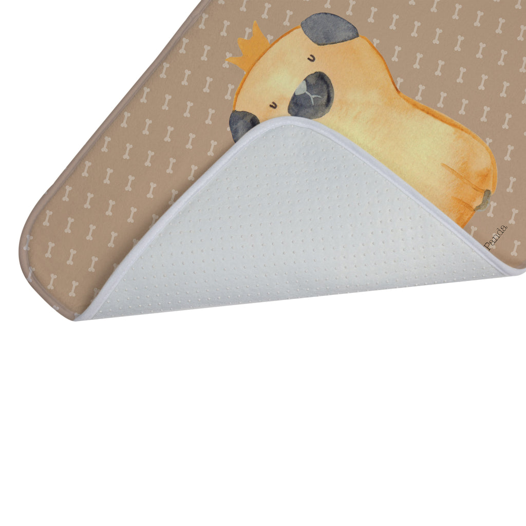 Badvorleger Mops Krone Badematte, Badteppich, Duschvorleger, Badezimmerteppich, Badezimmermatte, Badvorleger, Duschmatte, Duschteppich, Hund, Hundemotiv, Haustier, Hunderasse, Tierliebhaber, Hundebesitzer, Sprüche, Mops, allergisch, kinderlos, Hausregel, Hundebesitzer. Spruch, lustig