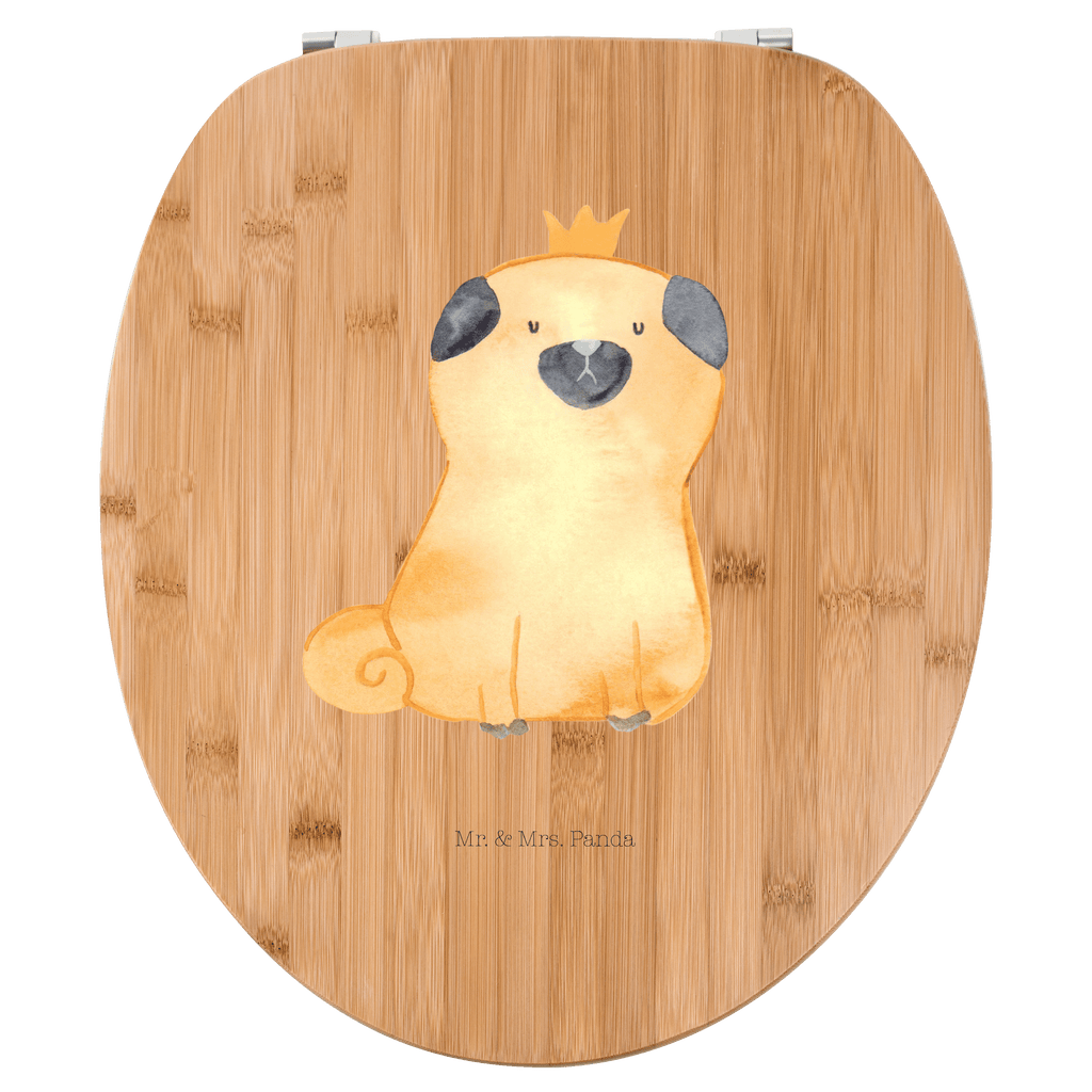 Motiv WC Sitz Mops Krone Klobrille, Klodeckel, Toilettendeckel, WC-Sitz, Toilette, Hund, Hundemotiv, Haustier, Hunderasse, Tierliebhaber, Hundebesitzer, Sprüche, Mops, allergisch, kinderlos, Hausregel, Hundebesitzer. Spruch, lustig