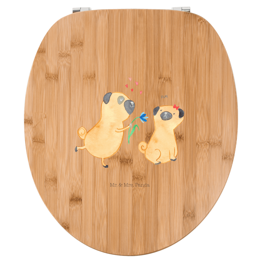 Motiv WC Sitz Mops verliebt Klobrille, Klodeckel, Toilettendeckel, WC-Sitz, Toilette, Hund, Hundemotiv, Haustier, Hunderasse, Tierliebhaber, Hundebesitzer, Sprüche, Mops, Möpse, Hundeliebe, verliebt, Liebe, Liebesspruch. Verlobt, Geschenk Freund, Partner