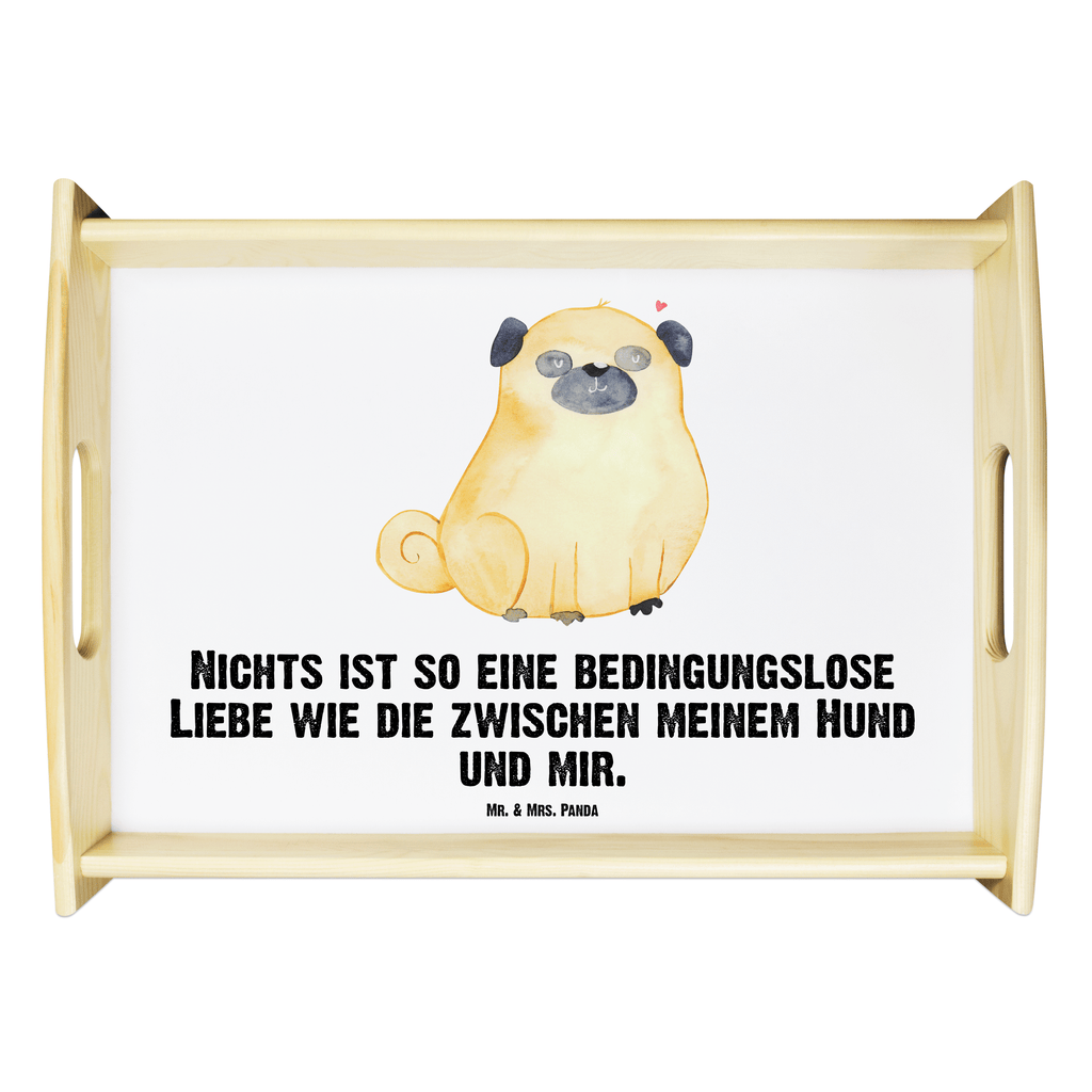 Serviertablett Mops Tablett, Holztablett, Küchentablett, Dekotablett, Frühstückstablett, Hund, Hundemotiv, Haustier, Hunderasse, Tierliebhaber, Hundebesitzer, Sprüche, Mops, Liebe, Hundeliebe