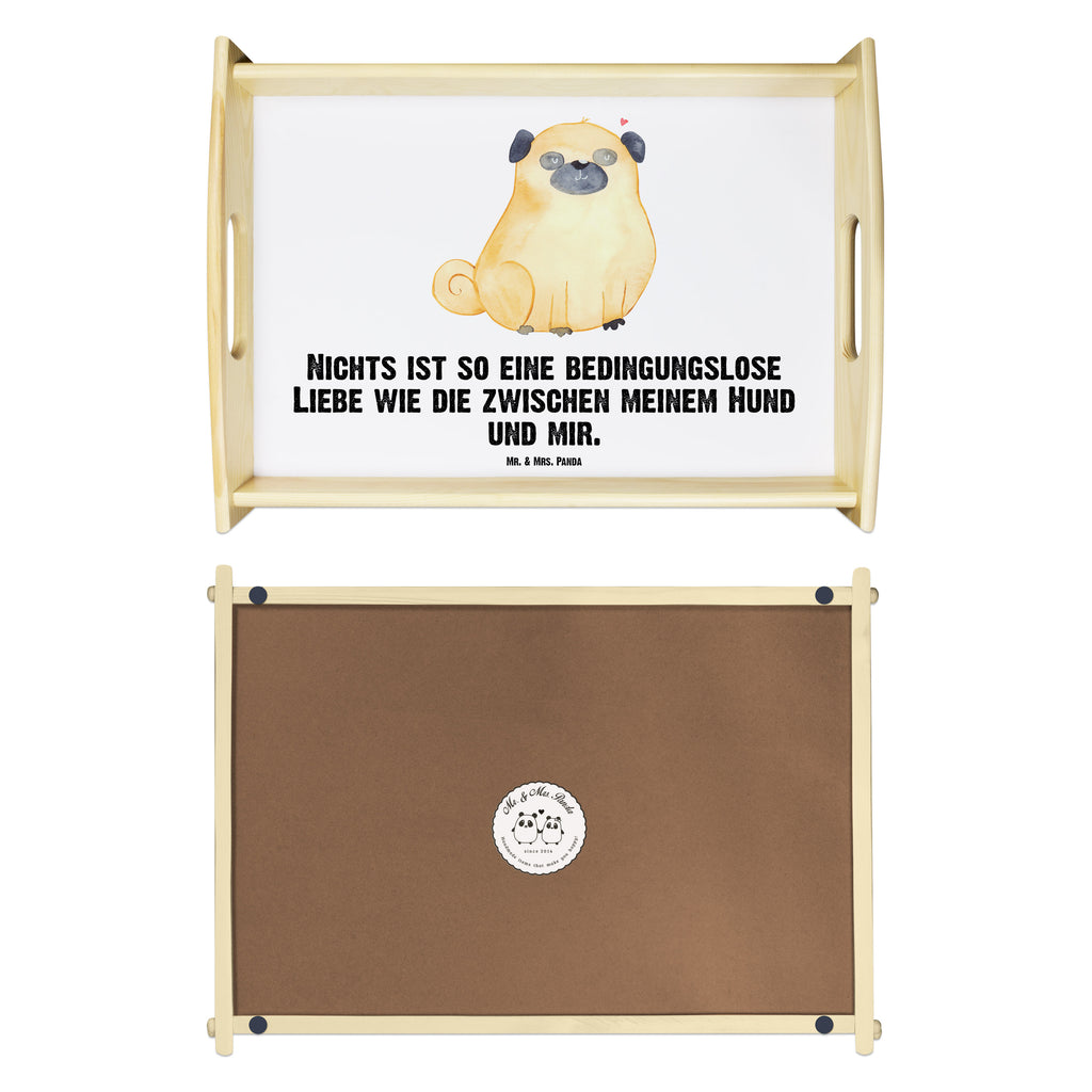 Serviertablett Mops Tablett, Holztablett, Küchentablett, Dekotablett, Frühstückstablett, Hund, Hundemotiv, Haustier, Hunderasse, Tierliebhaber, Hundebesitzer, Sprüche, Mops, Liebe, Hundeliebe