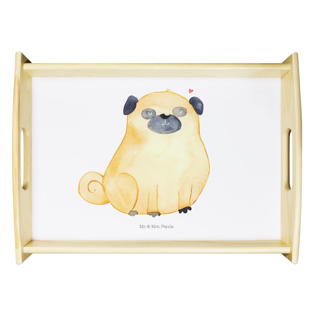 Serviertablett Mops Tablett, Holztablett, Küchentablett, Dekotablett, Frühstückstablett, Hund, Hundemotiv, Haustier, Hunderasse, Tierliebhaber, Hundebesitzer, Sprüche, Mops, Liebe, Hundeliebe