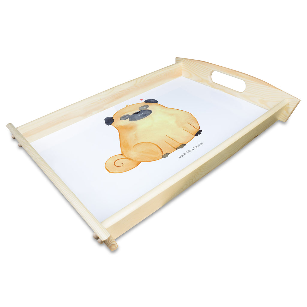 Serviertablett Mops Tablett, Holztablett, Küchentablett, Dekotablett, Frühstückstablett, Hund, Hundemotiv, Haustier, Hunderasse, Tierliebhaber, Hundebesitzer, Sprüche, Mops, Liebe, Hundeliebe