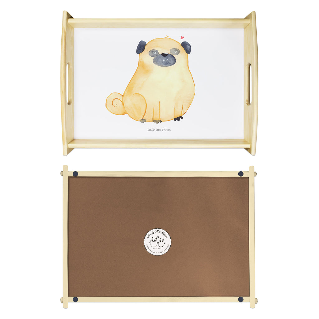 Serviertablett Mops Tablett, Holztablett, Küchentablett, Dekotablett, Frühstückstablett, Hund, Hundemotiv, Haustier, Hunderasse, Tierliebhaber, Hundebesitzer, Sprüche, Mops, Liebe, Hundeliebe