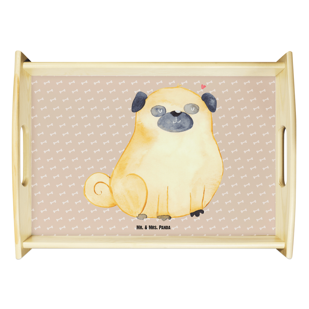 Serviertablett Mops Tablett, Holztablett, Küchentablett, Dekotablett, Frühstückstablett, Hund, Hundemotiv, Haustier, Hunderasse, Tierliebhaber, Hundebesitzer, Sprüche, Mops, Liebe, Hundeliebe