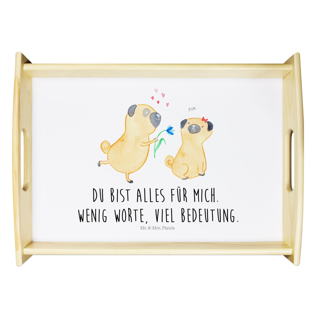 Serviertablett Mops verliebt Tablett, Holztablett, Küchentablett, Dekotablett, Frühstückstablett, Hund, Hundemotiv, Haustier, Hunderasse, Tierliebhaber, Hundebesitzer, Sprüche, Mops, Möpse, Hundeliebe, verliebt, Liebe, Liebesspruch. Verlobt, Geschenk Freund, Partner
