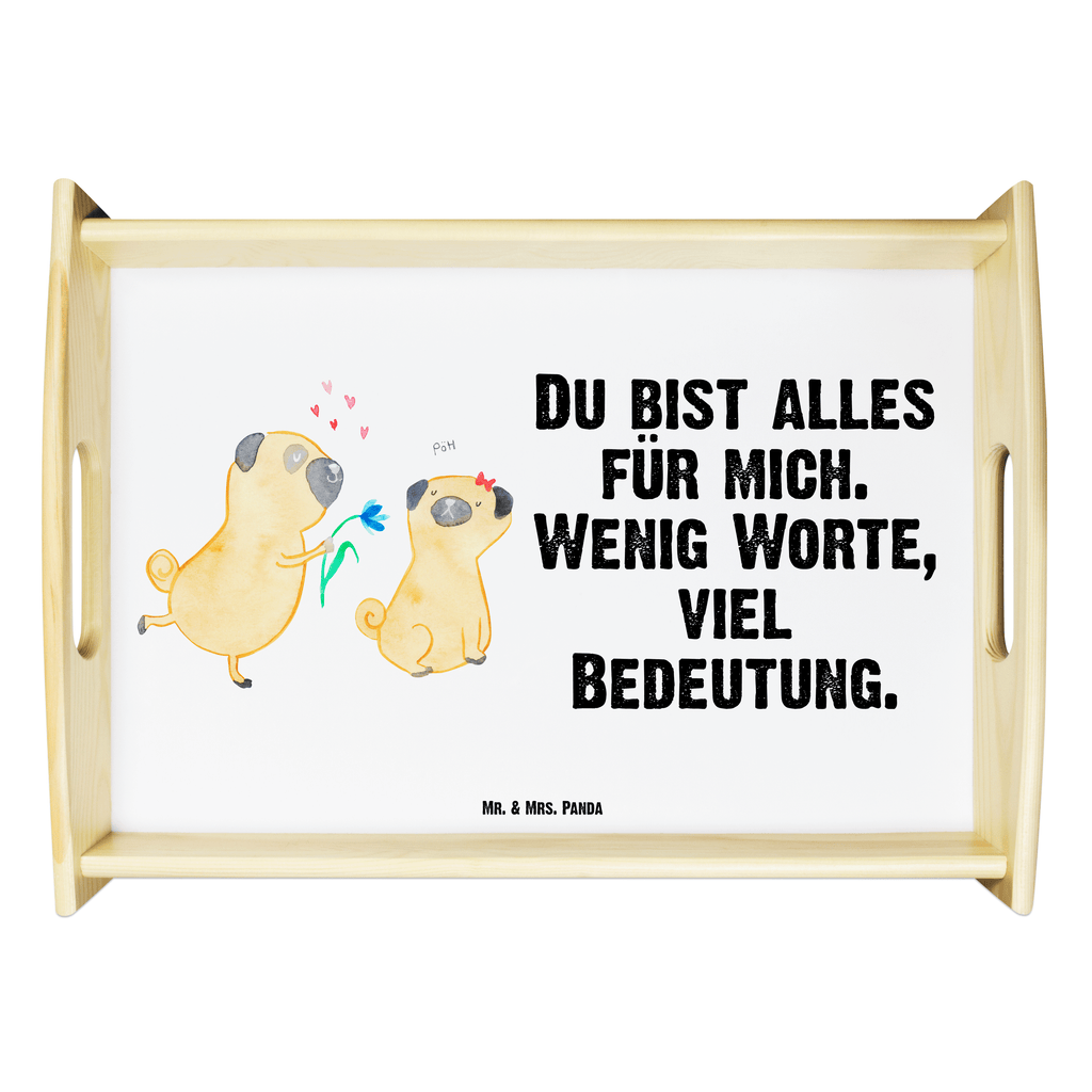 Serviertablett Mops verliebt Tablett, Holztablett, Küchentablett, Dekotablett, Frühstückstablett, Hund, Hundemotiv, Haustier, Hunderasse, Tierliebhaber, Hundebesitzer, Sprüche, Mops, Möpse, Hundeliebe, verliebt, Liebe, Liebesspruch. Verlobt, Geschenk Freund, Partner