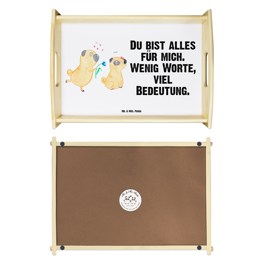 Serviertablett Mops verliebt Tablett, Holztablett, Küchentablett, Dekotablett, Frühstückstablett, Hund, Hundemotiv, Haustier, Hunderasse, Tierliebhaber, Hundebesitzer, Sprüche, Mops, Möpse, Hundeliebe, verliebt, Liebe, Liebesspruch. Verlobt, Geschenk Freund, Partner