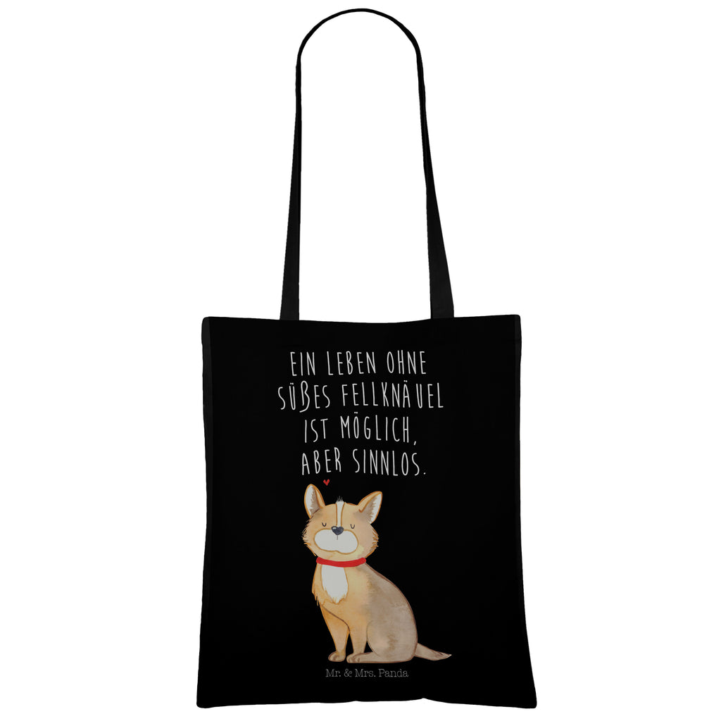 Tragetasche Hundeglück Beuteltasche, Beutel, Einkaufstasche, Jutebeutel, Stoffbeutel, Hund, Hundemotiv, Haustier, Hunderasse, Tierliebhaber, Hundebesitzer, Sprüche, Corgie, Hundeliebe, Spruch, Hundemama, Liebe