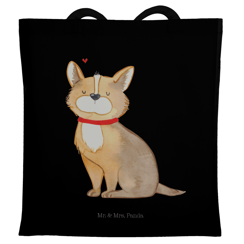 Tragetasche Hundeglück Beuteltasche, Beutel, Einkaufstasche, Jutebeutel, Stoffbeutel, Hund, Hundemotiv, Haustier, Hunderasse, Tierliebhaber, Hundebesitzer, Sprüche, Corgie, Hundeliebe, Spruch, Hundemama, Liebe